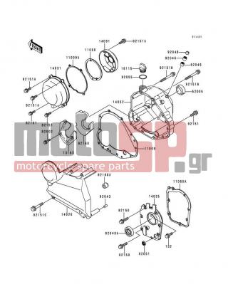 KAWASAKI - ZR-7 2000 - Engine/Transmission - Engine Cover(s) - 11060-1053 - GASKET,PULSING COIL CAP