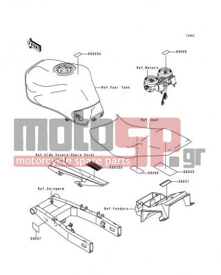 KAWASAKI - ZR-7 2000 - Body Parts - Labels - 56037-1812 - LABEL-SPECIFICATION,TIRE&LOAD
