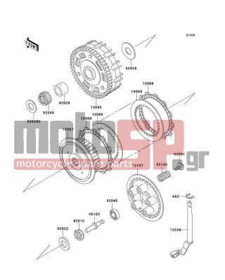 KAWASAKI - CANADA ONLY 1999 - Engine/Transmission - Clutch - 92026-116 - SPACER,THRUST,T=5.5