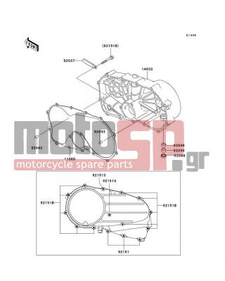 KAWASAKI - CANADA ONLY 1999 - Engine/Transmission - Right Engine Cover(s) - 92043-1263 - PIN,6.2X8X14