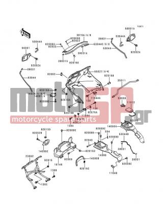 KAWASAKI - CONCOURS 1999 - Body Parts - Cowling - 14090-1456 - COVER,METER VISER