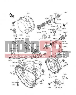 KAWASAKI - KDX200 1999 - Engine/Transmission - Engine Cover(s) - 56030-1150 - LABEL,CLUTCH COVER,0.70L