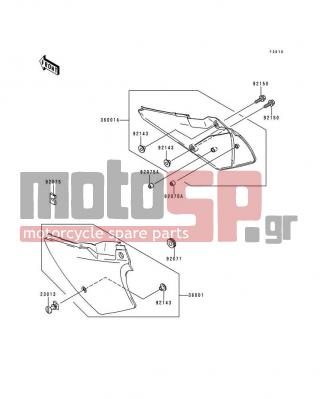 KAWASAKI - KDX200 1999 - Εξωτερικά Μέρη - Side Covers/Chain Cover - 36001-1526-6F - COVER-SIDE,LH,P.WHITE