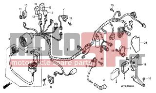 HONDA - FES125 (ED) 2001 - Electrical - WIRE HARNESS - 31600-KFG-862 - RECTIFIER ASSY., REGULATE (DUCATI ENERGIA)