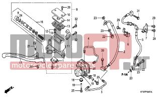 HONDA - SH300A (ED) ABS 2007 - Brakes - FR. BRAKE MASTER CYLINDER (SH300A-AR) - 93893-0401217 - SCREW-WASHER, 4X12