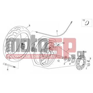 Aprilia - ATLANTIC 400-500 SPRINT 2005 - Frame - FRONT wheel - 852271 - Εσωτερικός αποστάτης τροχού