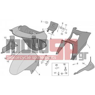 Aprilia - ATLANTIC 500 2003 - Body Parts - Bodywork FRONT III - AP8201748 - ΡΟΔΕΛΑ