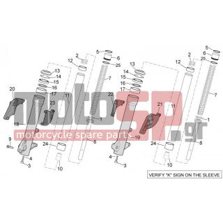 Aprilia - ATLANTIC 500 2003 - Suspension - Fork, bottles - AP8163421 - Δακτύλιος