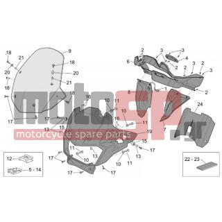 Aprilia - CAPO NORD ETV 1000 2001 - Body Parts - Bodywork FRONT I - Standard - AP8102375 - ΚΛΙΠΣ M5 AP8102375