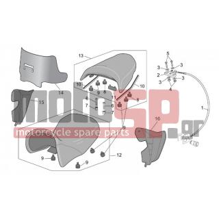 Aprilia - CAPO NORD ETV 1000 2002 - Body Parts - saddle - AP8158878 - Εκτροπέας αέρα αριστ.