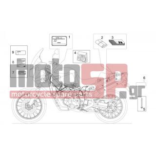 Aprilia - CAPO NORD ETV 1000 2006 - Body Parts - Sticker and signs - AP8177895 - Πινακίδα κατασκευαστή