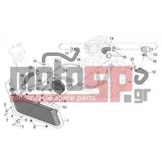 Aprilia - CAPO NORD ETV 1000 2005 - Engine/Transmission - cooling system - AP8144349 - ΣΩΛΗΝΑΣ ΝΕΡΟΥ CAPONORD