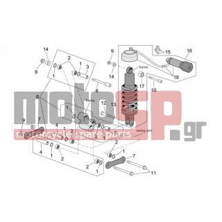Aprilia - CAPO NORD ETV 1000 2005 - Suspension - connecting rod and shock absorbers - AP8152396 - Βίδα ΤΕ με ροδέλα M10x95