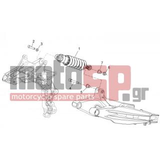 Aprilia - DORSODURO 750 ABS 2013 - Suspension - BACK post - AP8150329 - ΒΙΔΑ M10x50*