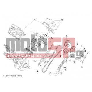 Aprilia - DORSODURO 750 ABS 2013 - Engine/Transmission - Share BACK cylinder - 874185 - Βίδα torx