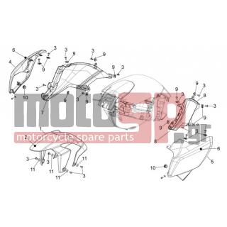 Aprilia - MANA 850 2011 - Body Parts - Coachman. FRONT - Feather FRONT