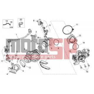 Aprilia - MANA 850 GT 2011 - Κινητήρας/Κιβώτιο Ταχυτήτων - Butterfly - 414837 - ΒΙΔΑ M6X25-B016774