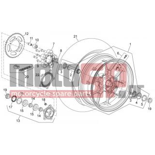 Aprilia - MANA 850 GT 2010 - Frame - rear wheel - AP8150195 - ΒΙΔΑ m10x30