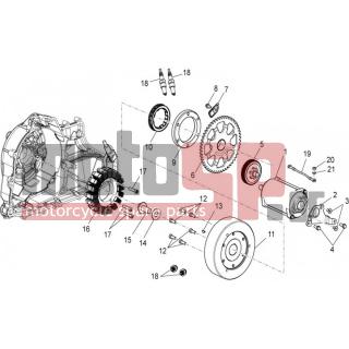 Aprilia - MANA 850 GT 2011 - Electrical - ignition system - 597564 - ΒΙΔΑ ΠΙΣΩ ΔΙΣΚ Μ6x30 BEV-GT-NEXUS-X9-RUN