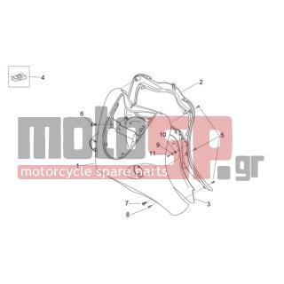 Aprilia - MOJITO 125 E3 2008 - Body Parts - Coachman. FRONT - Apron - AP8150421 - ΒΙΔΑΚΙ