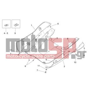 Aprilia - MOJITO 125 E3 2008 - Body Parts - Coachman. Central. - underfloor - AP8102782 - Κλιπ για αυτοδιάτρητες βίδες D4,2