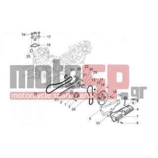 Aprilia - MOJITO 125 E3 2008 - Engine/Transmission - OIL PUMP - 847277 - Βάση στήριξης τεντωτήρα αλυσίδας