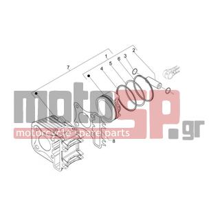 Aprilia - MOJITO 125 E3 2008 - Κινητήρας/Κιβώτιο Ταχυτήτων - Cylinder - Piston - 828148 - Τσιμούχα βάσης κυλίνδρου 0,8 mm