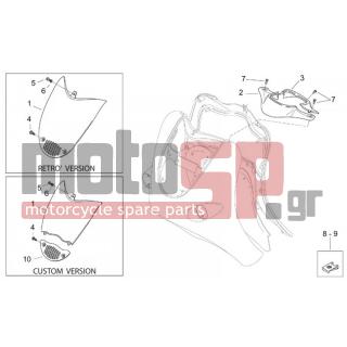 Aprilia - MOJITO 125-150 2004 - Body Parts - Coachman. FRONT - Hood - AP8150158 - ΡΟΔΕΛΑ 4,3x9x0,8*
