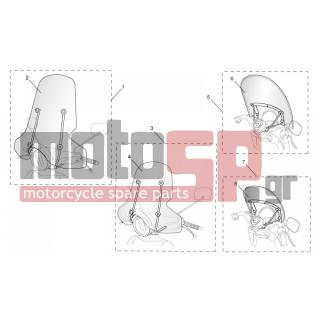 Aprilia - MOJITO 125-150 2007 - Body Parts - Acc. - Windshield - AP8791074 - Παρμπρίζ χωρίς συμπληρ. Sport