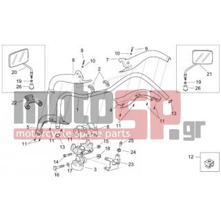 Aprilia - MOJITO 125-150 2004 - Frame - Steering - Mirrors CUSTOM - AP8150201 - Βίδα TEPF M10x55