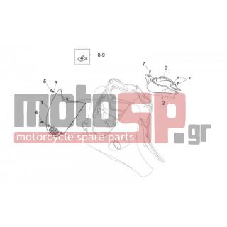 Aprilia - MOJITO CUSTOM 50 2T (KIN. APRILIA) 2002 - Body Parts - Bodywork FRONT III - AP8102375 - ΚΛΙΠΣ M5 AP8102375