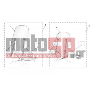 Aprilia - MOJITO CUSTOM 50 2T (KIN. APRILIA) 2001 - Body Parts - Acc. - Windshield - AP8791073 - Παρμπρίζ κομπλέ Sport