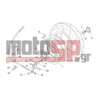 Aprilia - MOJITO CUSTOM 50 2T (KIN. APRILIA) 2002 - Frame - rear wheel - AP8150137 - ΒΙΔΑ M6x16*