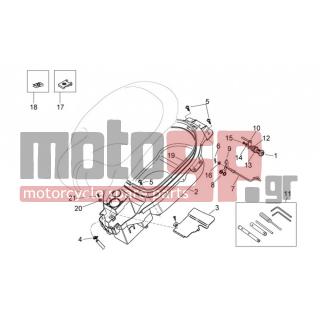 Aprilia - MOJITO CUSTOM 50 2T (KIN. PIAGGIO) 2007 - Body Parts - helmet Case - 855799 - ΒΙΔΑ M5x0,8 L.28