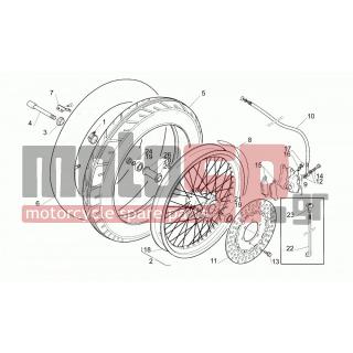 Aprilia - MOTO 6.5 650 1997 - Frame - FRONT wheel - AP8125736 - Μεταλλική τσιμούχα