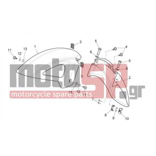 Aprilia - PEGASO STRADA TRAIL 650 IE 2009 - Body Parts - Bodywork FRONT III - AP8150500 - ΒΙΔΑ m5x9