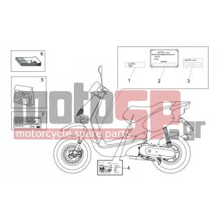 Aprilia - RALLY 50 AIR 2000 - Body Parts - Sticker, booklets and labels - AP8237437 - Πινακίδα ECE