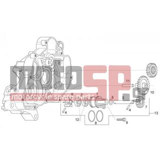Aprilia - RS 125 2007 - Κινητήρας/Κιβώτιο Ταχυτήτων - WHATER PUMP COMPLETE UNIT - AP0222182 - ΚΑΠΑΚΙ ΤΡΟΜΠΑΣ ΝΕΡΟΥ