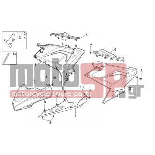 Aprilia - RS 125 2009 - Frame - main body - AP8269332 - Πλαϊνό φέρινγκ επιχρωμιωμένο