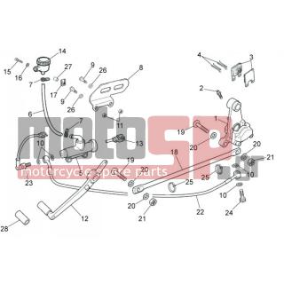 Aprilia - RS 50 2010 - Brakes - Brakes rear - 00H01104701 - Προστατευτικό καπάκι ελατηρίου