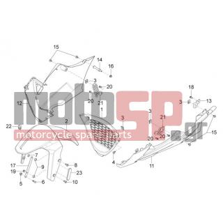 Aprilia - RS4 125 4T 2013 - Body Parts - FRONT-NOSE feather Karist.INAS - AP8152272 - ΒΙΔΑ M5x12