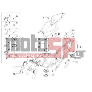 Aprilia - RS4 125 4T 2013 - Electrical - Locks - 898900 - Ντίζα κλειδαριάς σέλας