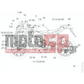 Aprilia - RS4 50 2T 2013 - Body Parts - Adhesive - B045801 - Αυτοκόλλ.ουράς δεξ. 