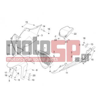 Aprilia - RS4 50 2T 2013 - Body Parts - FRONT-NOSE feather Karist.INAS - 866644 - Προστατευτικό από το νερό εμπρός