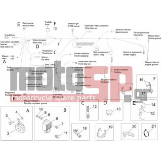 Aprilia - RS4 50 2T 2013 - Electrical - Electrical installation FRONT - AP8152300 - ΠΑΞΙΜΑΔΙ ΠΙΣΩ ΑΜΟΡΤΙΣΕΡ LEO 250/300