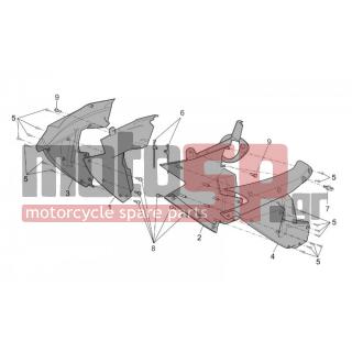 Aprilia - RST 1000 FUTURA 2001 - Body Parts - Coachman. FRONT - Pipes - AP8152302 - ΒΙΔΑ M5X12