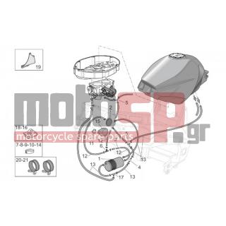Aprilia - RST 1000 FUTURA 2001 - Engine/Transmission - Circuit recovering gasoline fumes - AP8134650 - Έλασμα στήριξης βαλβίδας