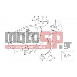 Aprilia - RSV 1000 2000 - Body Parts - Body BACK - Tail - AP8102914 - Ντίζα κλειδαριάς σέλας