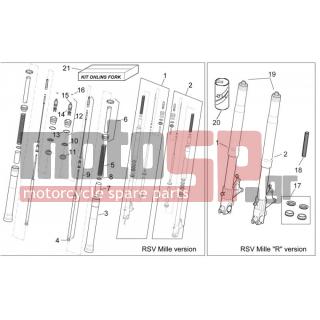 Aprilia - RSV 1000 2000 - Suspension - Fork front I - AP8123835 - Αποστάτης