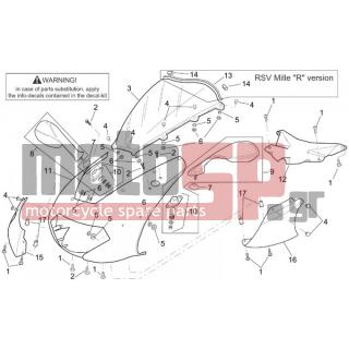 Aprilia - RSV 1000 2002 - Body Parts - Screw TBEI flanged M6x16 - AP8168145 - 1